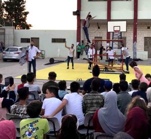 Von Target organisierter Auftritt der Palestinian Circus School in Burin © TRDA