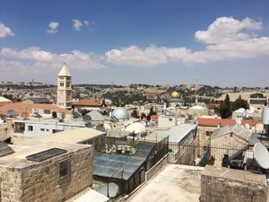 Blick über die Altstadt von Jerusalem zum Ölberg