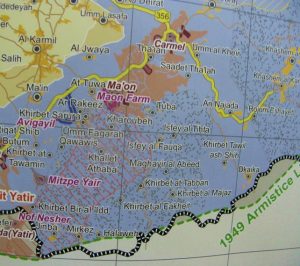 Qawawia im Auschnitt einer Karte des UNOCHA