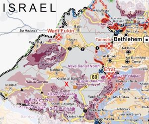 Das Tent of Nations nahe Bethlehem liegt inmitten des Gush Etzion Siedlungsblocks; Karte UNOCHA