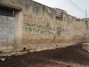 Graffiti auf einer Mauer in Lower Yanoun; ©EAPPI