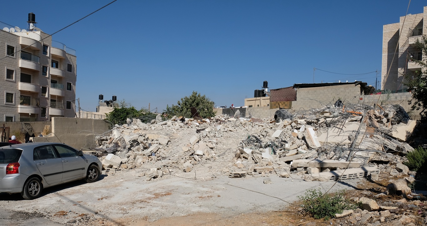 Überreste des zweistöckigen Hauses nach der Zerstörung in Beit Hanina, Ost-Jerusalem. Foto © EAPPI