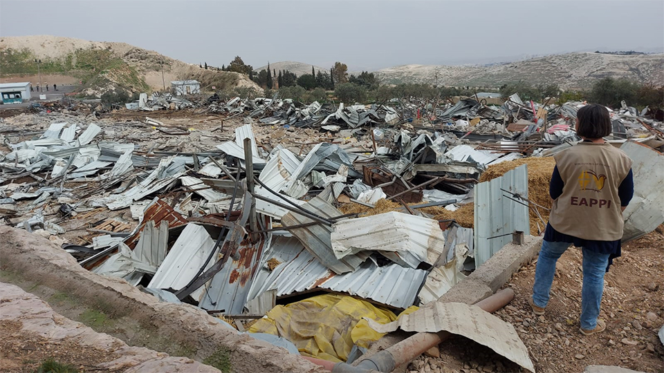 Großflächige Hausabrisse in Az Za’ayyem; Foto © WCC-EAPPI/Sabine