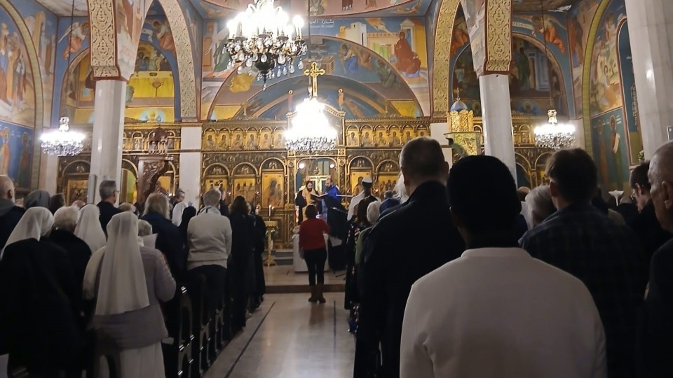 Gottesdienst in der griechisch-orthodoxen Gemeinde, anlässlich der Gebetswoche für die Einheit der Christen und Christ:innen; © WCC-EAPPI/Dorothee