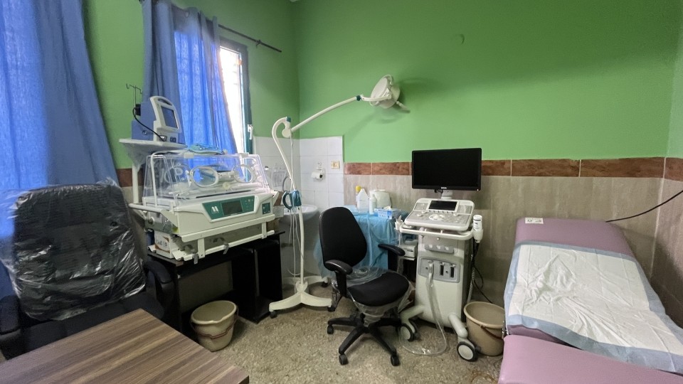 Raum für gynäkologische Untersuchungen in der Klinik von Ein al Beida; Foto © WCC-EAPP/Madita