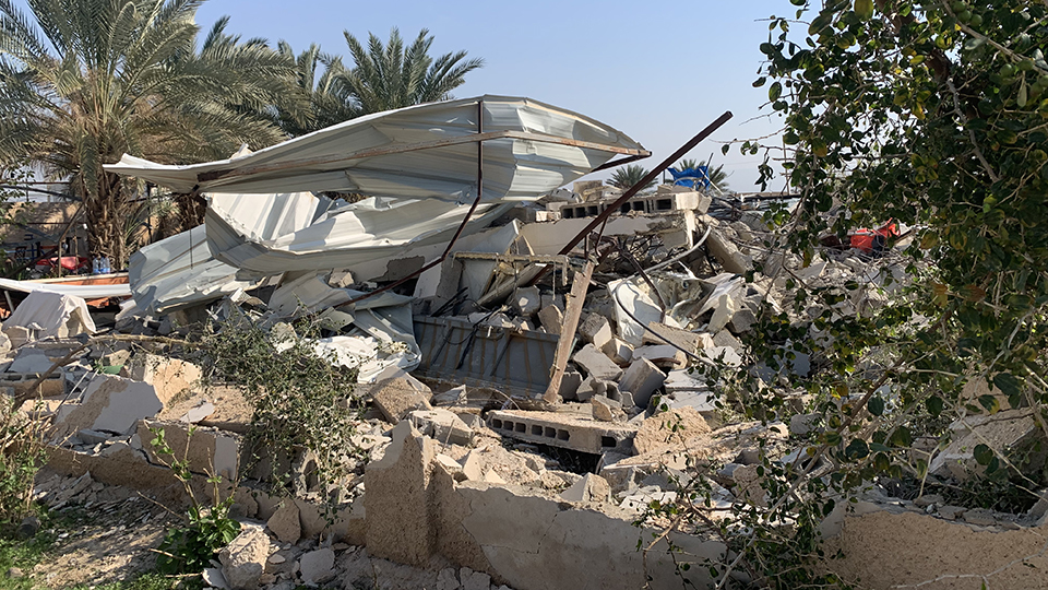 Das Haus der Tochter von Abu Omar liegt in Trümmern; Foto © WCC-EAPPI/Mily